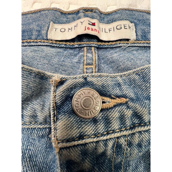 Vintage Tommy Hilfiger Jeans Womens 12 Y2k Cropped 25" Boyfriend Mid Rise Denim - Picture 9 of 16